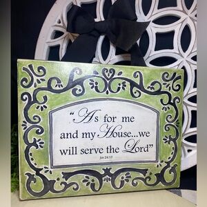 Decorative Plaque with Inspirational Quote With Bow